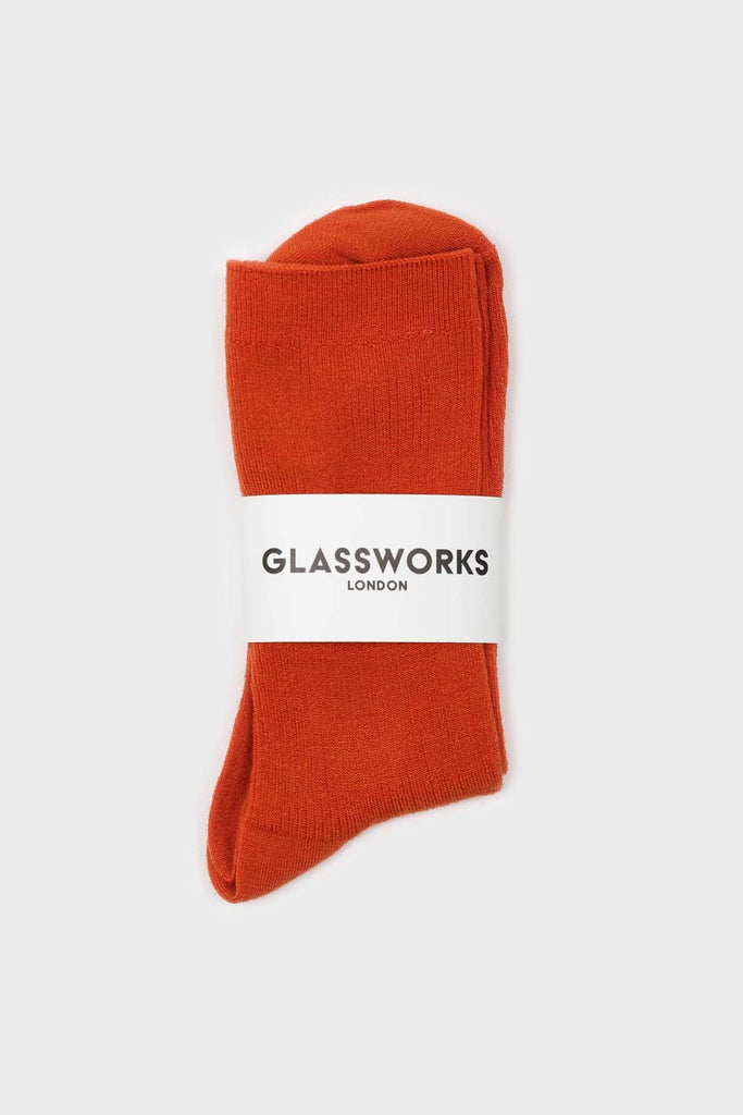 Orange merino wool socks_3