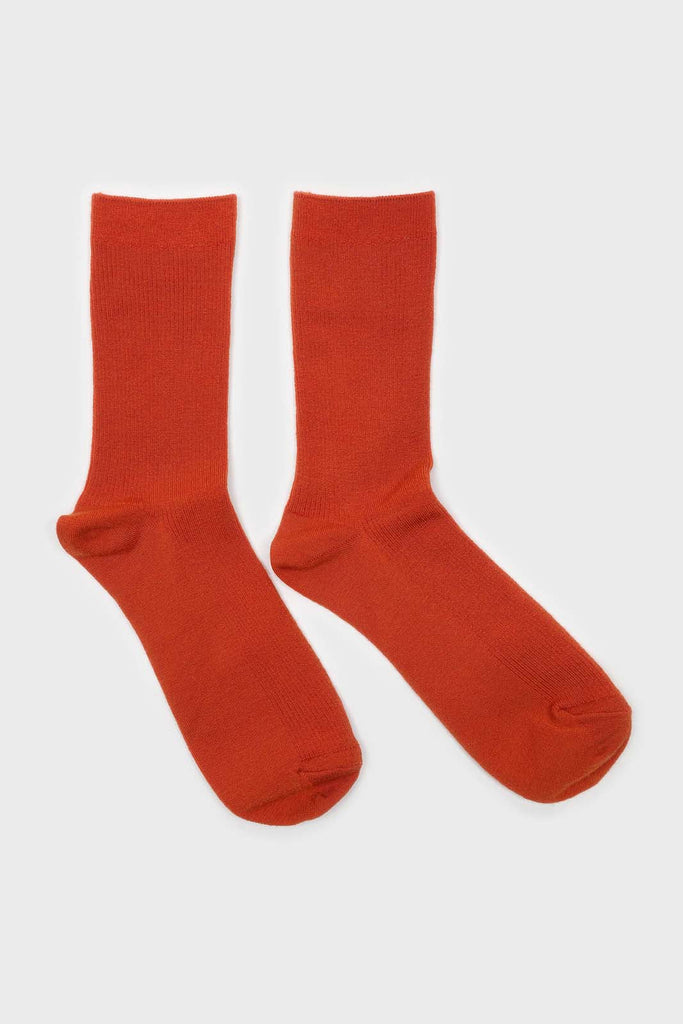 Orange merino wool socks_4