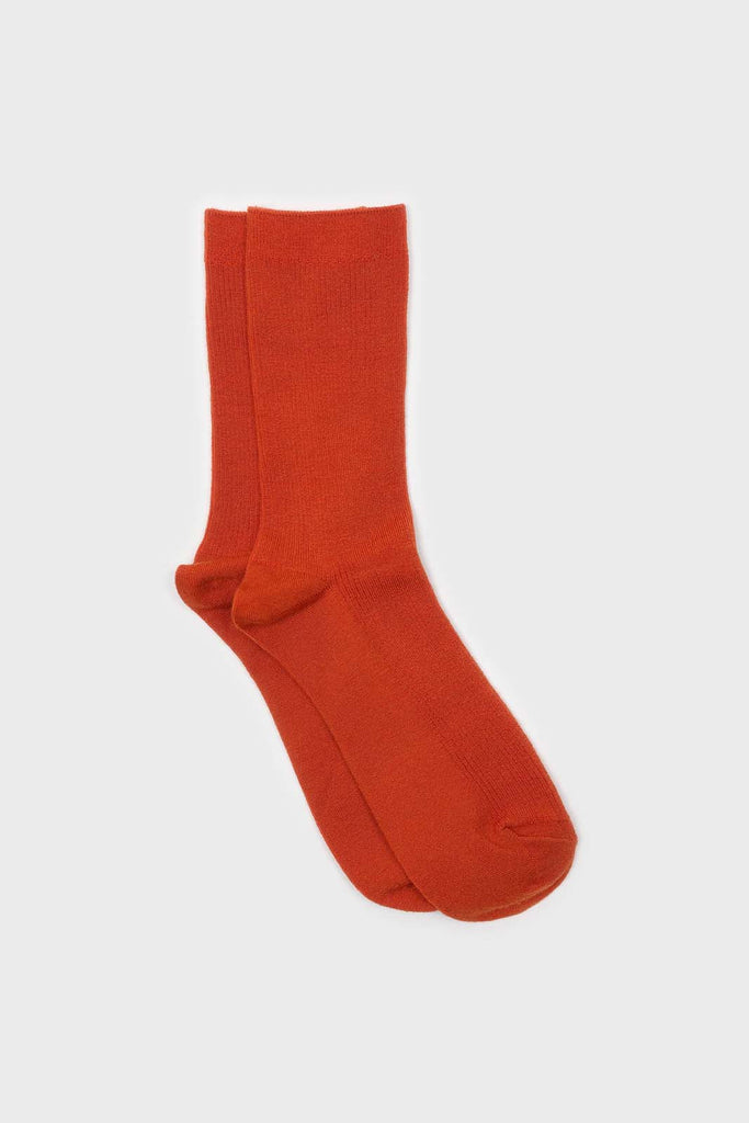 Orange merino wool socks_1
