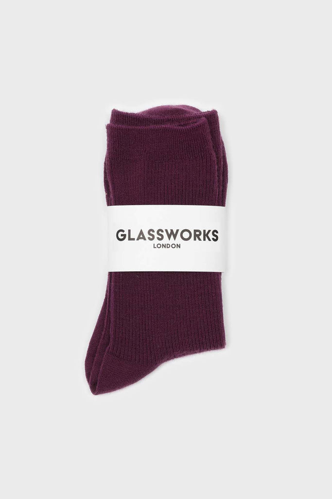 Violet merino wool socks_3