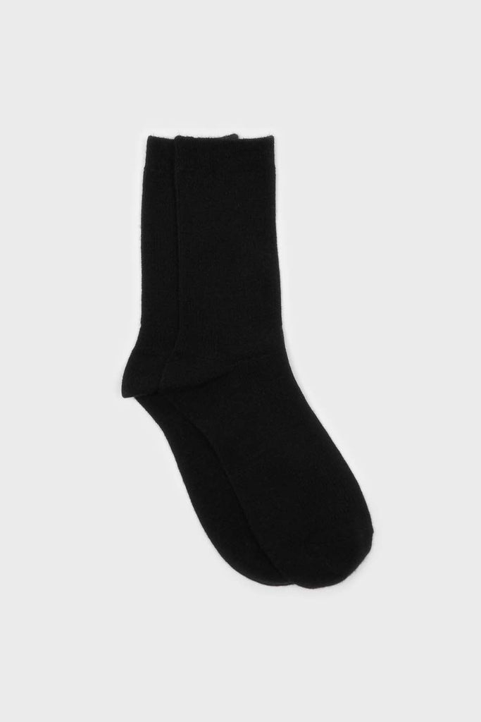 Black merino wool socks_1