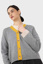 Grey and yellow contrast trim cardigan_2