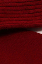 Burgundy cashmere wool blend socks_4