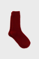 Burgundy cashmere wool blend socks_1