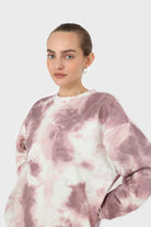 Pink tie dye loose fit sweatshirt_5