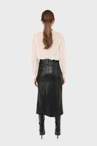 Ivory and black pussy bow semi sheer blouse_4