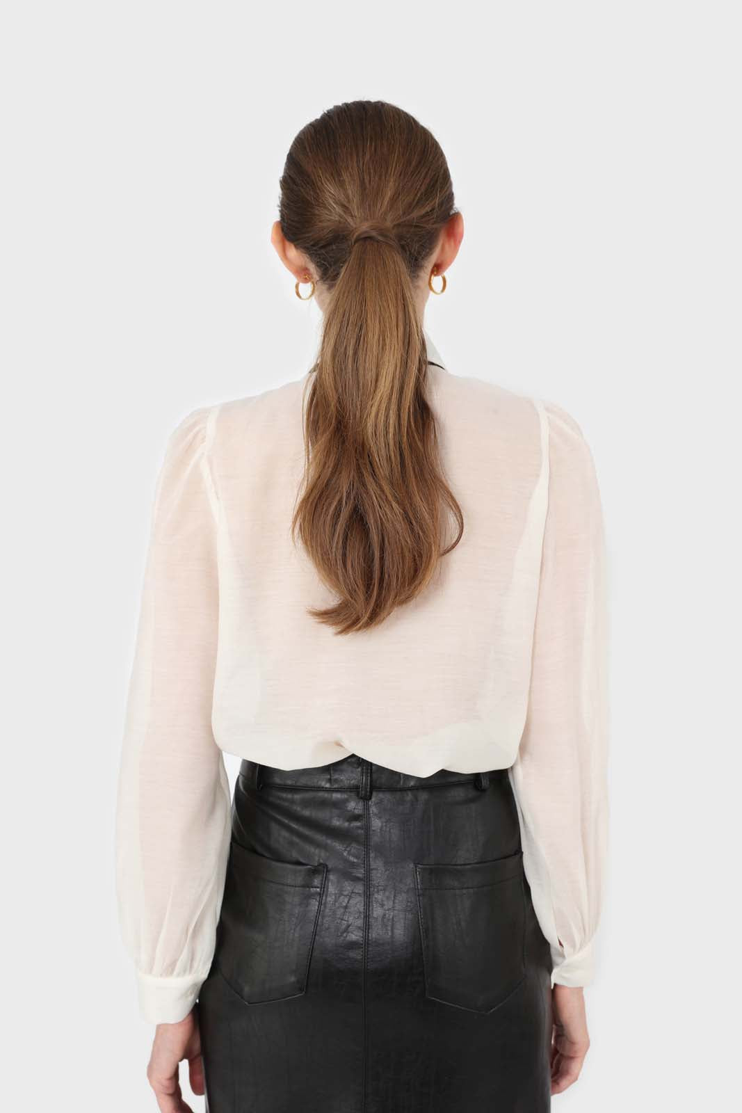 Ivory and black pussy bow semi sheer blouse_7