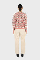 Pink intarsia sheep crew neck jumper_4