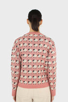 Pink intarsia sheep crew neck jumper_6