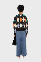 Black and orange argyle cardigan_5