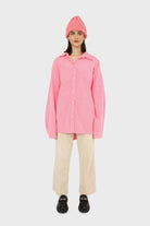 Neon pink corduroy oversized shirt_3