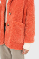 Coral teddy patch pocket belted jacket_9