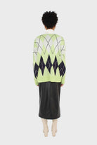 Light green and navy argyle cardigan_5