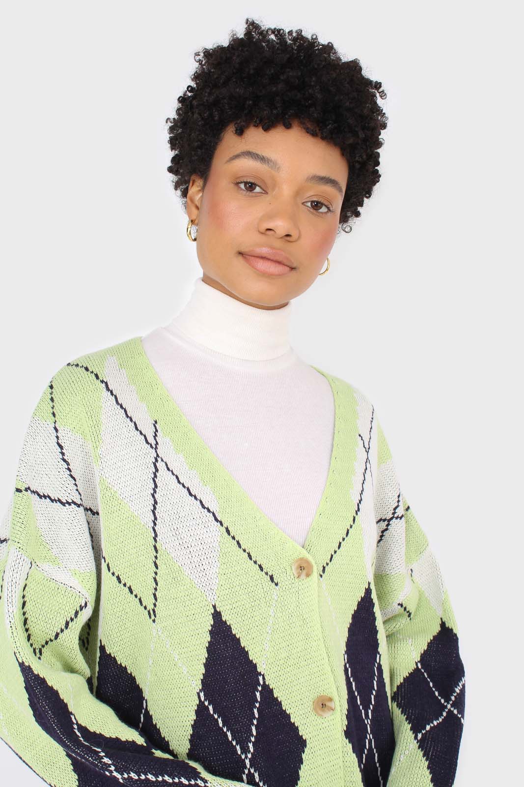 Light green and navy argyle cardigan_7