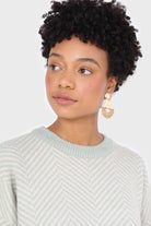 Mint herringbone fitted crew neck jumper_10