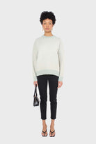 Mint herringbone fitted crew neck jumper_5
