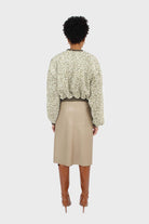 Khaki teddy cropped sweatshirt_5