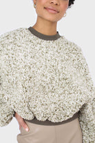 Khaki teddy cropped sweatshirt_7