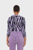 Lilac and black zebra cropped top_9