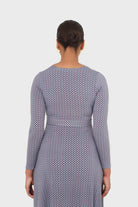 Blue and purple diamond jersey wrap dress_10