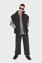 Black and white gingham oversized shirt_3