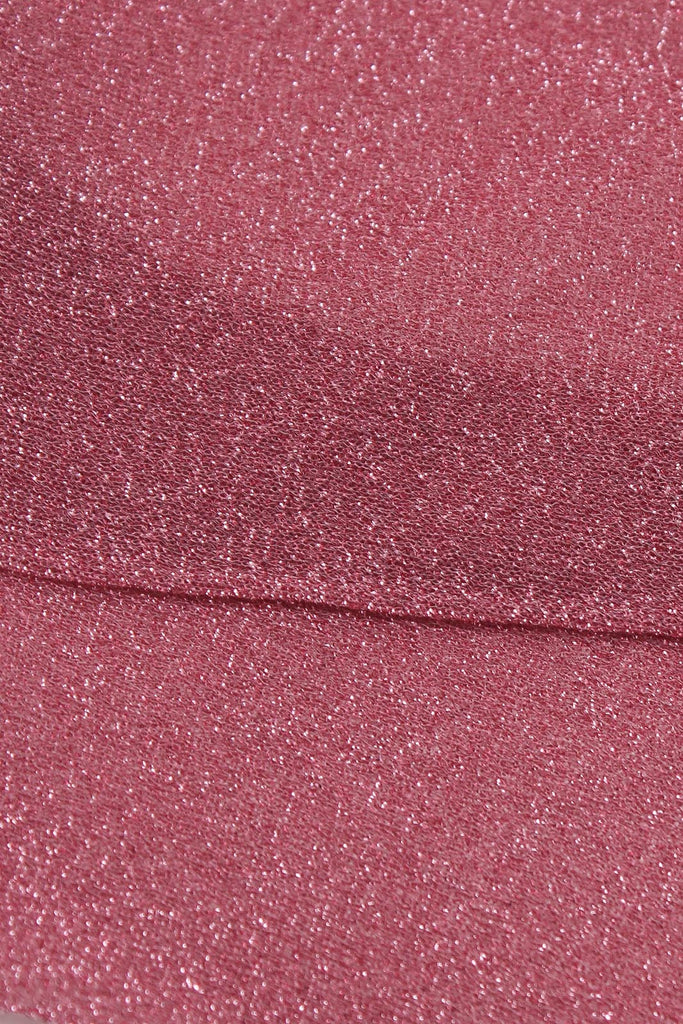 Deep pink glitter superstar long socks_2
