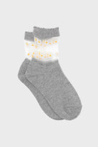 Sheer daisies ankle block socks - Set of 2