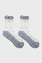 Baby blue and yellow sheer polka dot socks_2