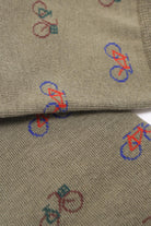 Pale khaki tiny bicycle socks_2
