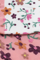 Pink floral colourblock socks_2