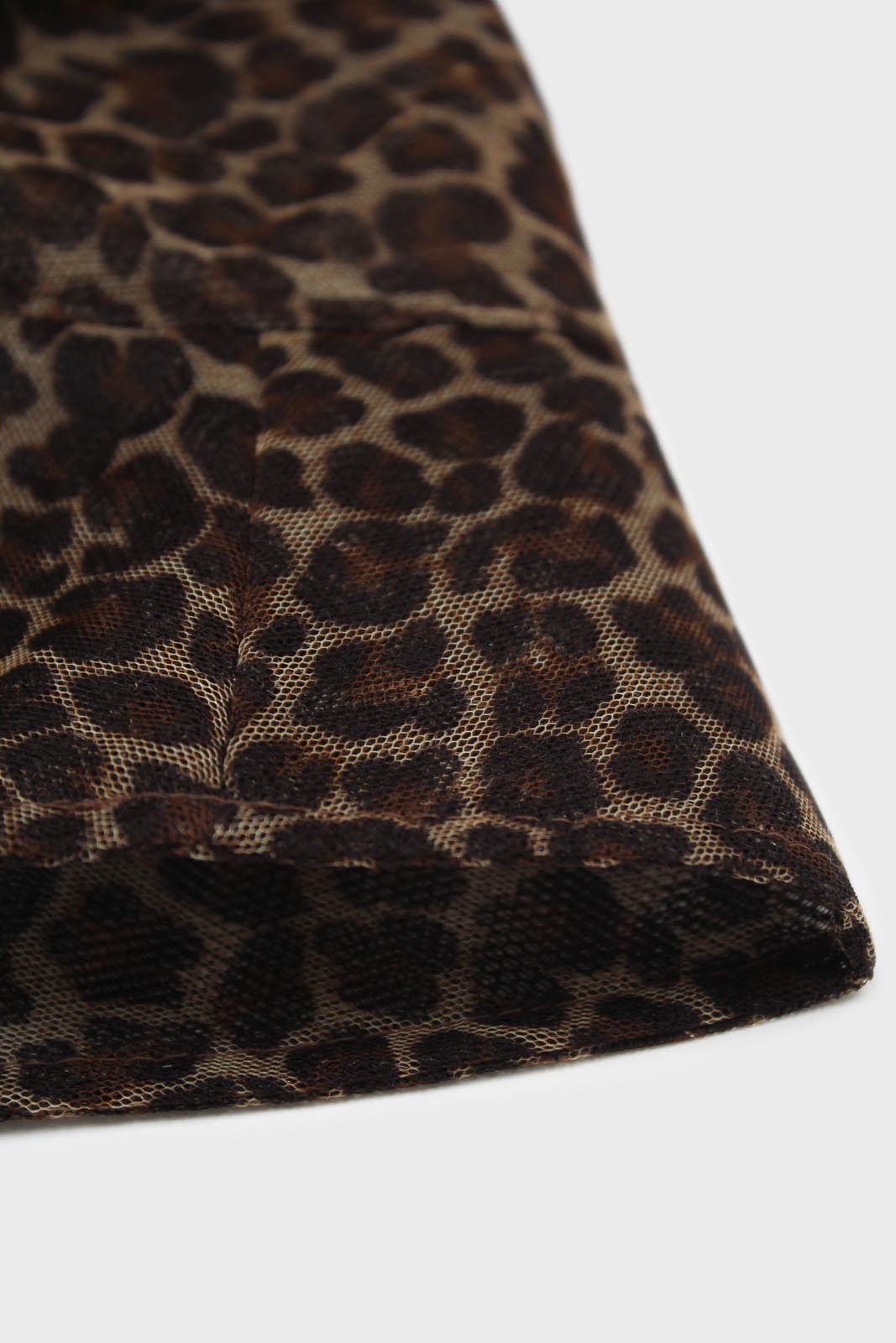 Brown mesh leopard print bucket hat_8