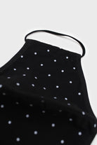 Black and white polka dot face mask_1