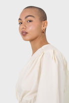 Ivory tie waist cropped blouse_10