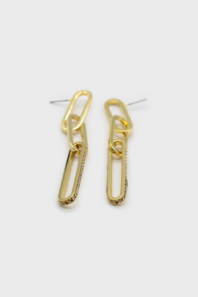 Gold diamante chainlinks earrings_1