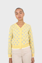 Yellow and blue intarsia daisy cardigan_5
