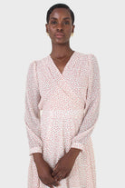 Ivory and red tiny flower print dress_4