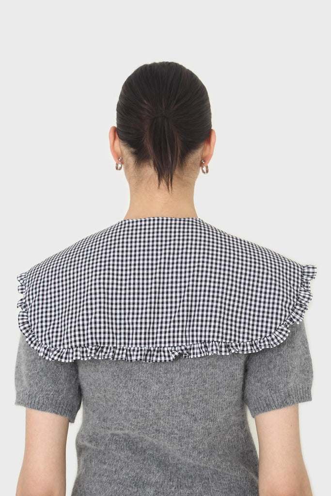 Black and white gingham detachable collar_4