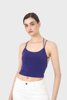 Cobalt blue strap back top_3