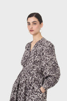 Grey and ivory dapple print maxi dress_8