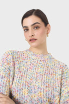 Ivory rainbow fleck cropped jumper_5