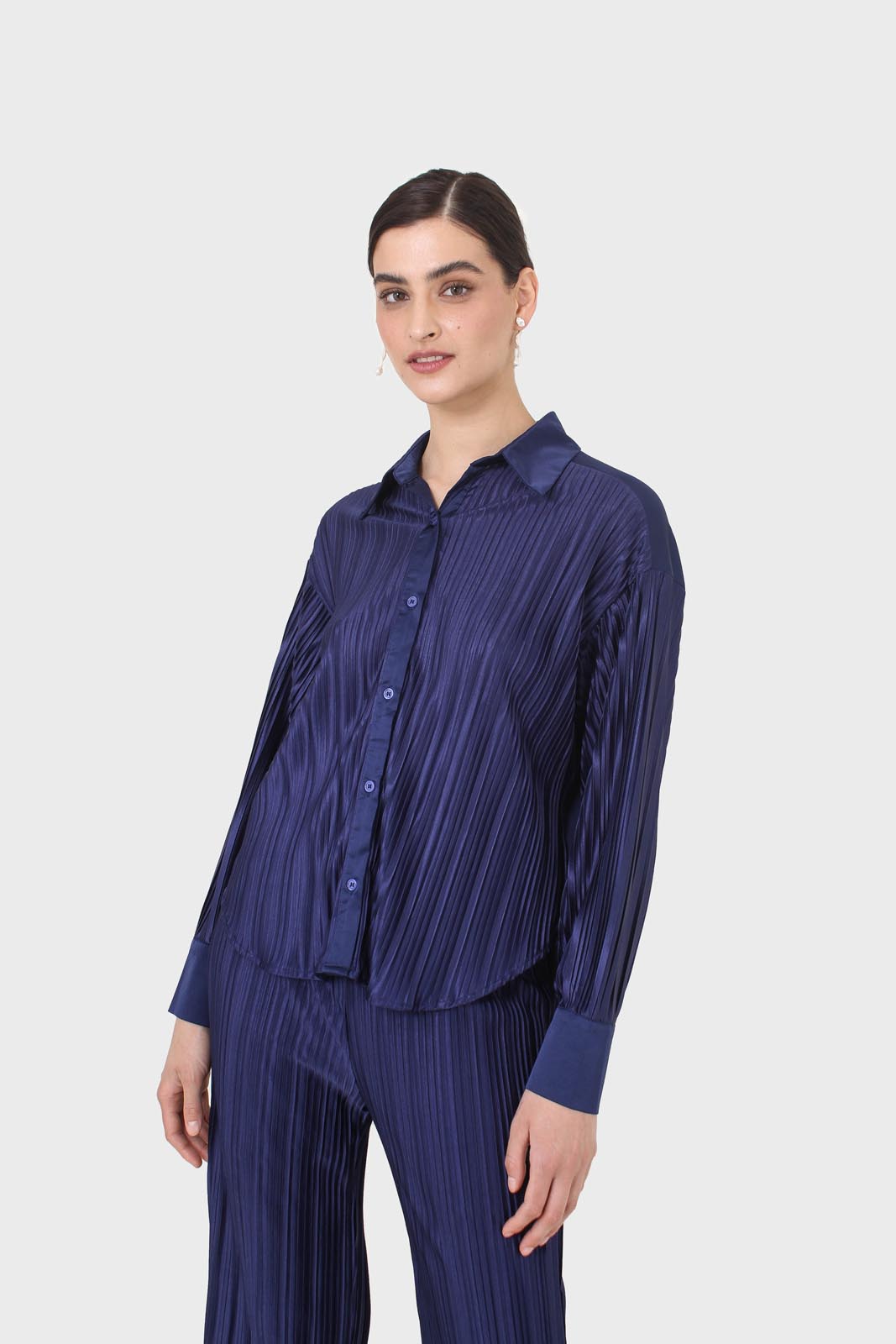 Navy micro pleat trousers_6