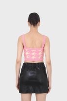 Pink and cream houndstooth fuzzy bralette_3