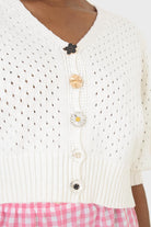 Ivory flower button cardigan_2