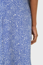Cobalt blue and ivory dappled maxi skirt_5