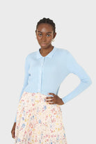 Blue polo knit long sleeve top_6