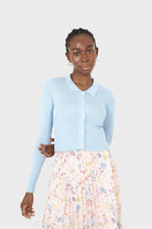 Blue polo knit long sleeve top_8