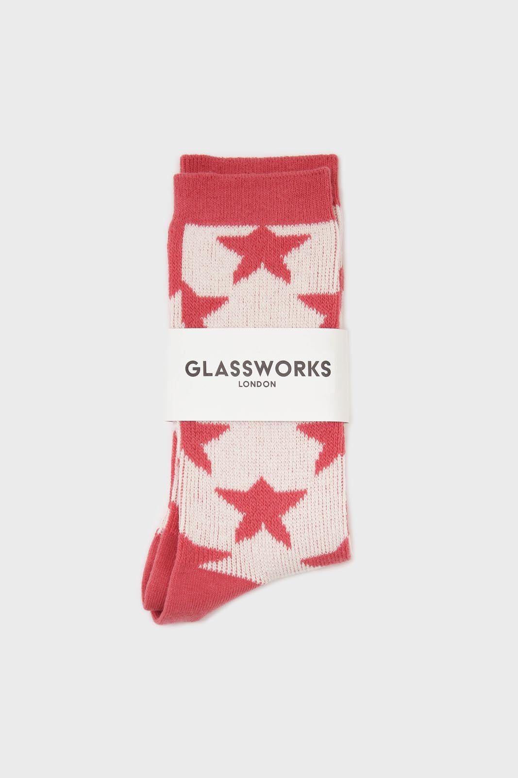 Pink contrast stars socks_4