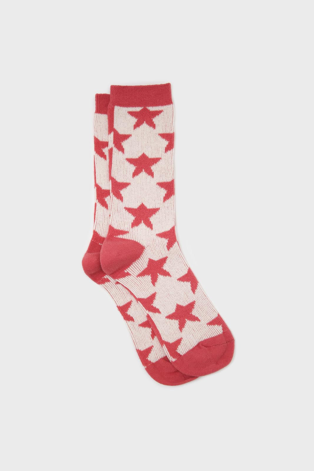 Pink contrast stars socks_1