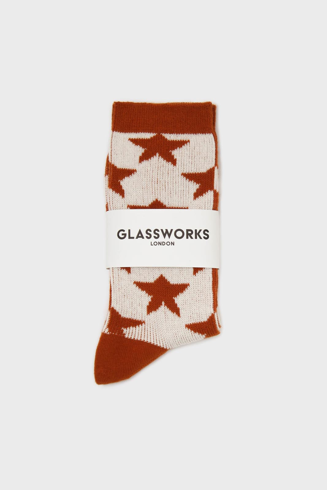 Orange contrast stars socks_4