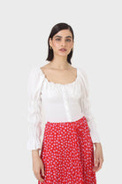 Red and pink heart print pleated midi skirt_16